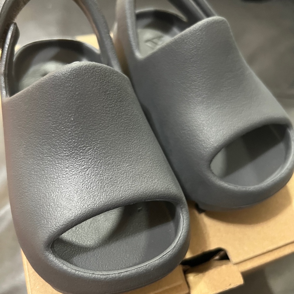 Kids Grey Slide Sandals